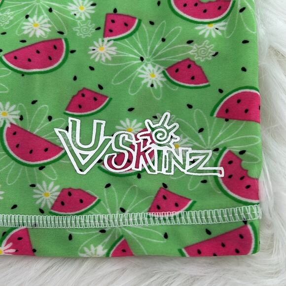UV Skins Watermelon Short Sleeve Rashguard - Pink/Green - 12/18 Months - Picture 2 of 6